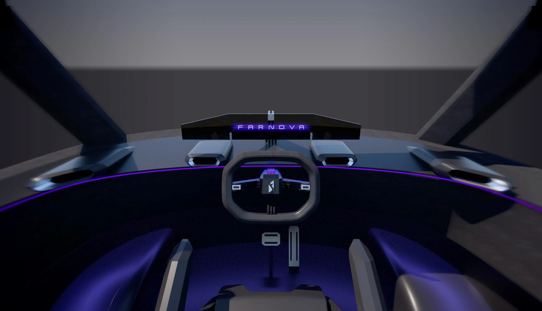 NE-SEMI cabin with centre-mounted driver's seat
